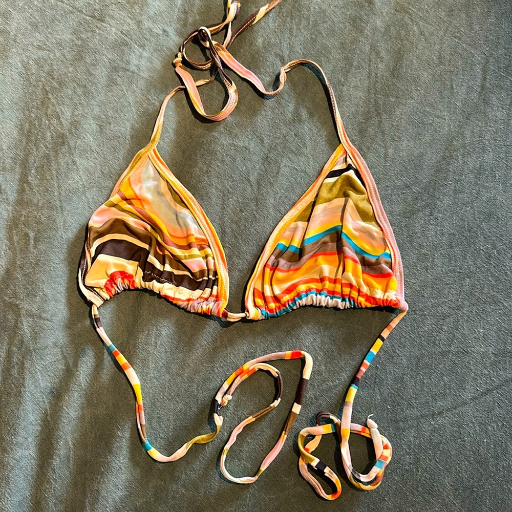 Paul Smith vintage classic swirly stripe bikini top
